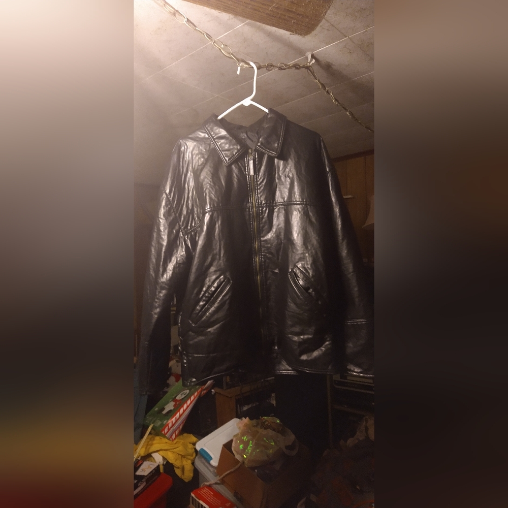 Emporio faux leather mens jacket xl